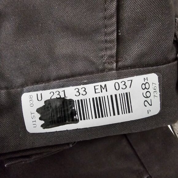 UniFirst Soft Twill Chino Flat Front Cotton Blend Gray Uniform Workwear Pants - Picture 9 of 9